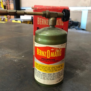 Vintage 1960s Mini Torch Bernz O Matic Corp. Bantam Torch with Original Box and Original Instructions
