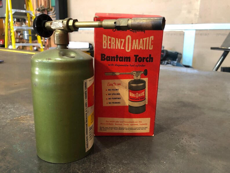 Vintage 1960s Mini Torch Bernz O Matic Corp. Bantam Torch With Original