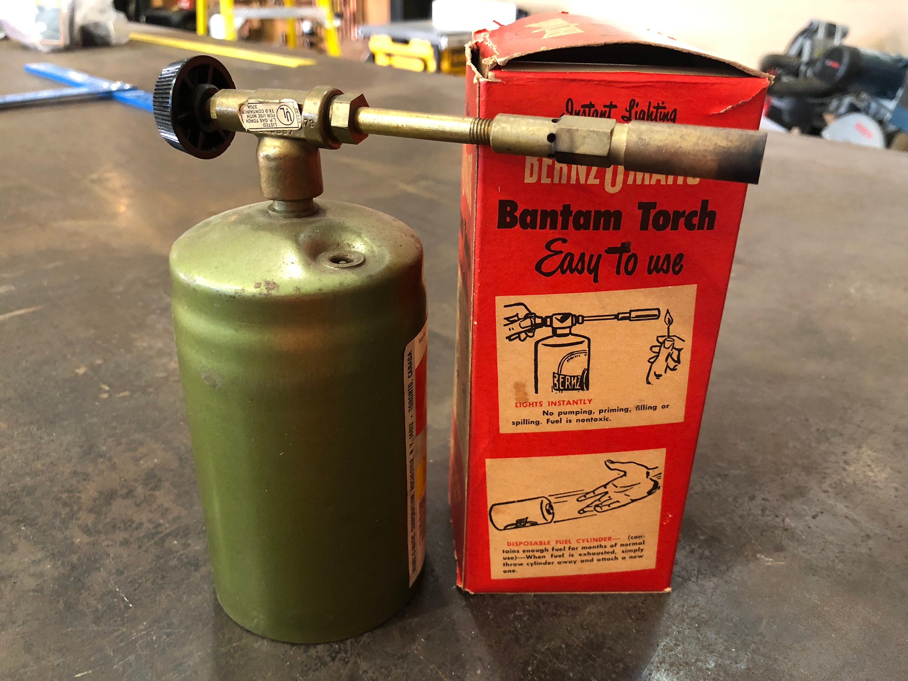 Vintage 1960s Mini Torch Bernz O Matic Corp. Bantam Torch With Original
