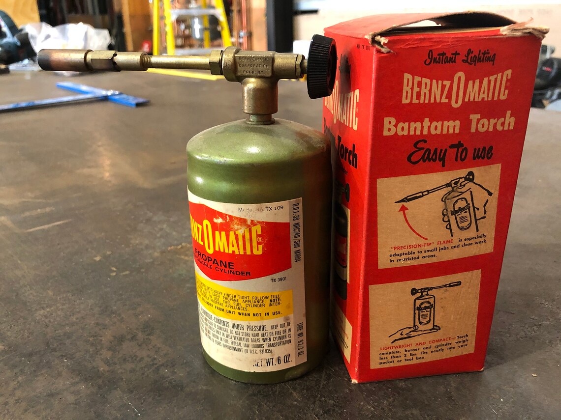 Vintage 1960s Mini Torch Bernz O Matic Corp. Bantam Torch With Original