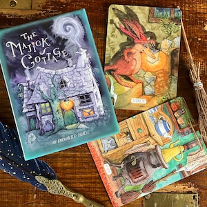 Oracle Cards Deck - The Majick Cottage - unusual holiday gift - tarot type, cottagecore, witchy gift for her, new home gift