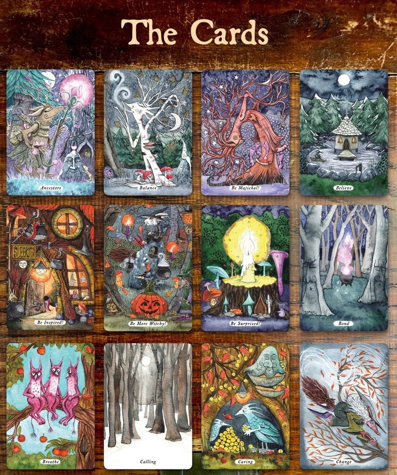 Oracle Cards Deck The Secrets of Wand Wood unusual holiday gift tarot type divination cards, whimsical fantasy, nature lovers,gift for her image 6