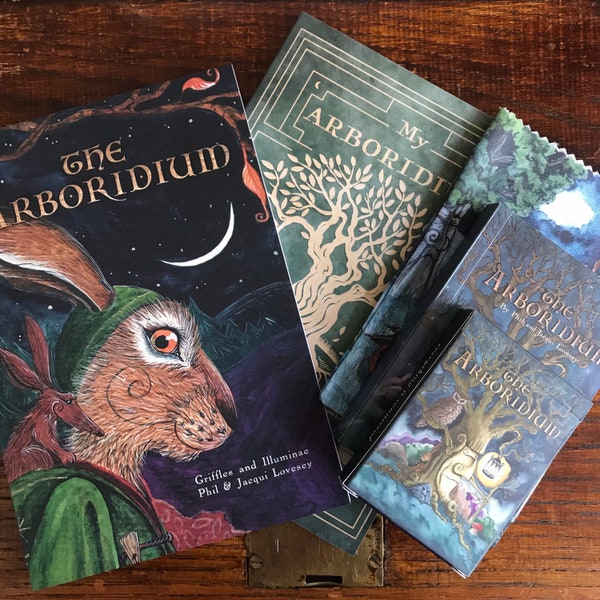 The Complete Pocket Arboridium - Jeu de cartes Oracle - Livre et journal, cadeau de vacances insolite, Matlock le lièvre, livre de fiction fantastique, type tarot