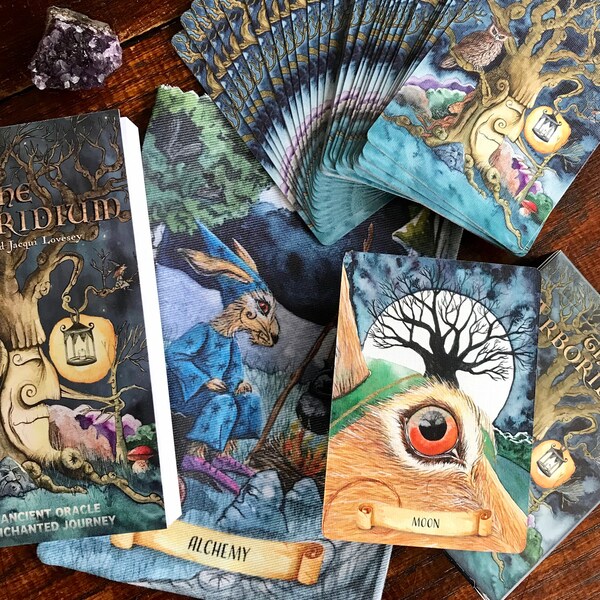 Oracle cards deck, The Arboridium, 44 pocket sized cards, - unusual holiday gift, tarot type, divination, whimsical magical, gift for her