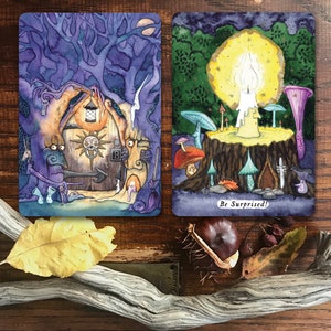 Oracle Cards Deck The Secrets of Wand Wood unusual holiday gift tarot type divination cards, whimsical fantasy, nature lovers,gift for her image 3