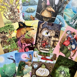 Oracle Cards Deck A Hares Odyssey unusual holiday gift tarot type, nature lover, witchy gift for her, traveller, walker. zdjęcie 9