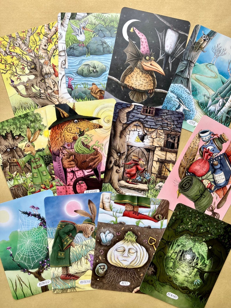 Oracle Cards Deck A Hares Odyssey unusual holiday gift tarot type, nature lover, witchy gift for her, traveller, walker. zdjęcie 9