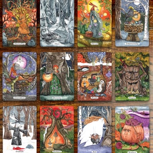 Oracle Cards Deck The Secrets of Wand Wood unusual holiday gift tarot type divination cards, whimsical fantasy, nature lovers,gift for her image 7