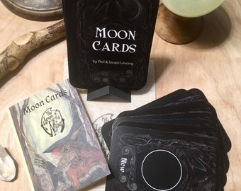 Altar Cards - Moon Phase - by Jacqui Lovesey with illustrations from - The League of Lid-Curving Witchery - Moon Phase tarot type cards.