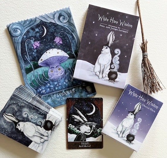 Oracle Cards Deck White Hare Wisdom by Jacqui & Phillovesey Unusual Holiday  Gift Tarot Type, Divination, Whimsical White Rabbit, Witch 