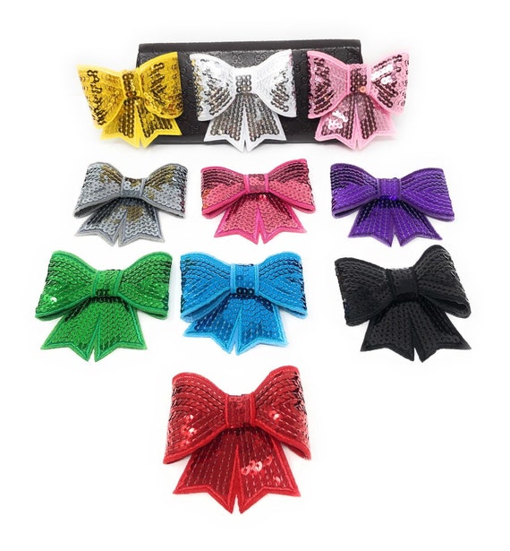 Sequins Hair Bows Without Clip For Diy Craft Kids Headwear Etsy