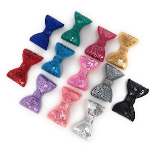2&quot; Sequins Bows for DIY Headbands, DIY Crafts, Headwear Supplies,  Mini Bow Headband DIY Supply, Bow Embellishments, 1 Pc