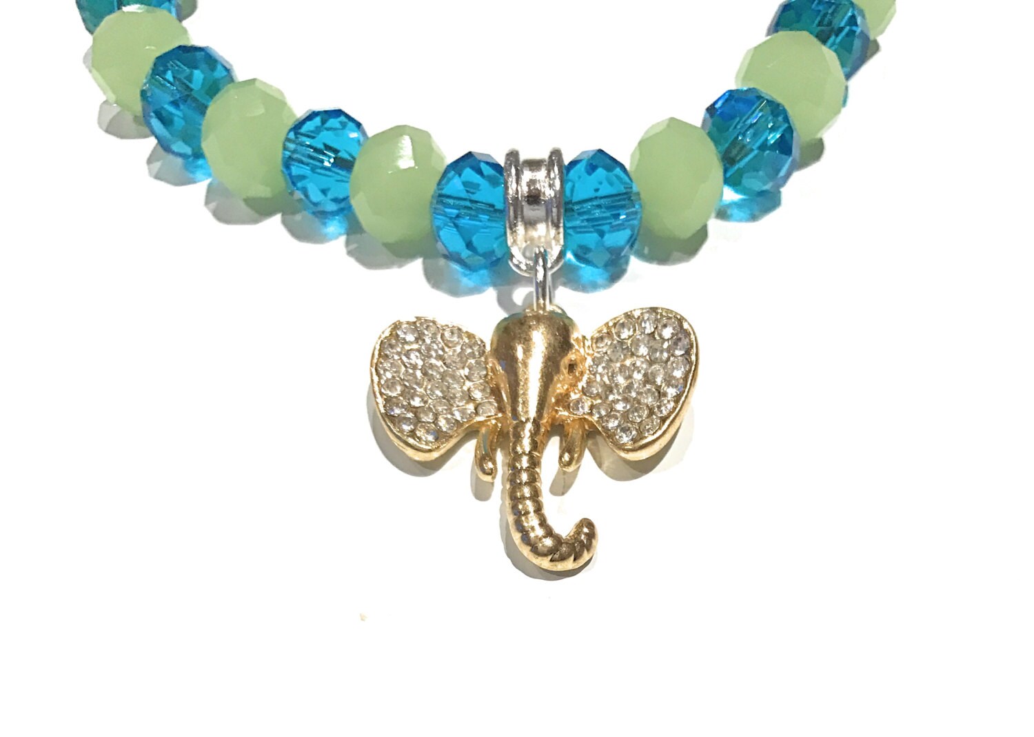 Elephant Bracelet Good Luck Gift Elephant Jewelry Beaded Etsy