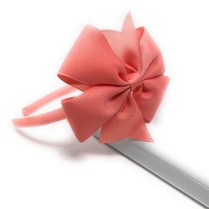 Hair Bow Headband for Girls, Hair Accessories for Kids, Satin Lined Hard Hair bow Hairband, Birthday Gift and Party Favors, 1 Pc