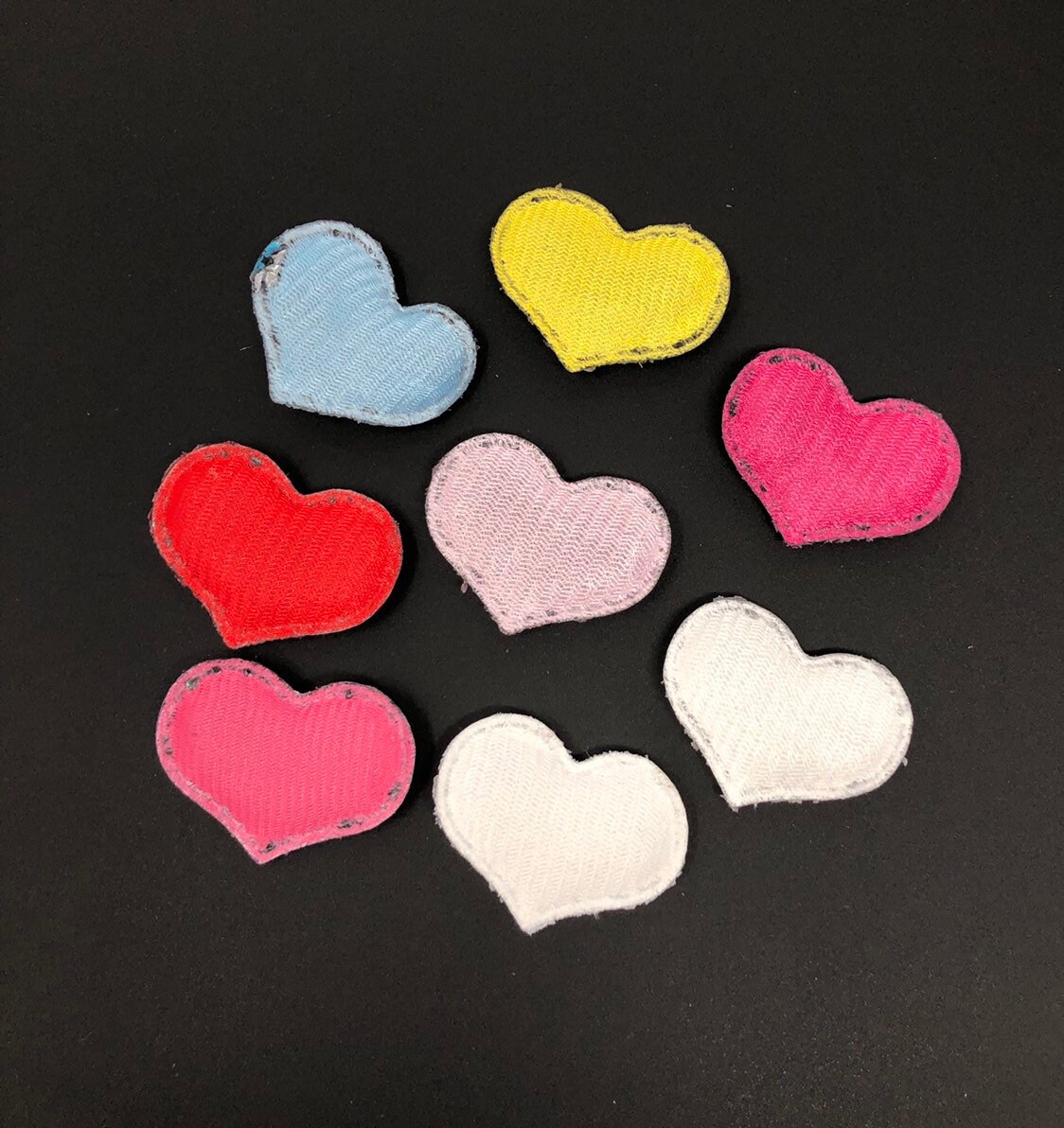 8 Pcs Heart Sequins Padded Patch Applique Heart Applique | Etsy