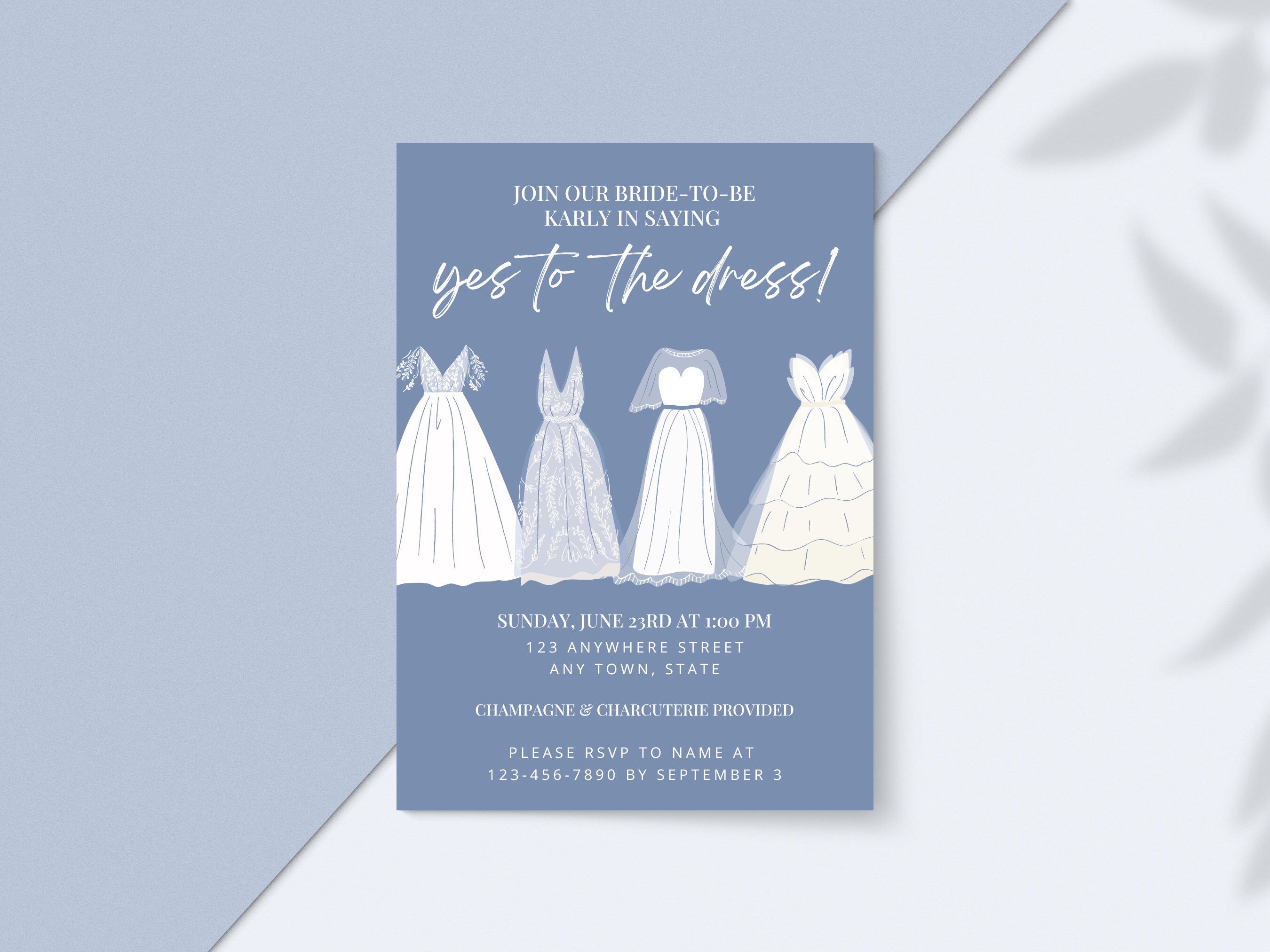 Say Yes to the Dress Invitation: Bridal Shower, Dress Fitting (digital) -  Etsy Canada