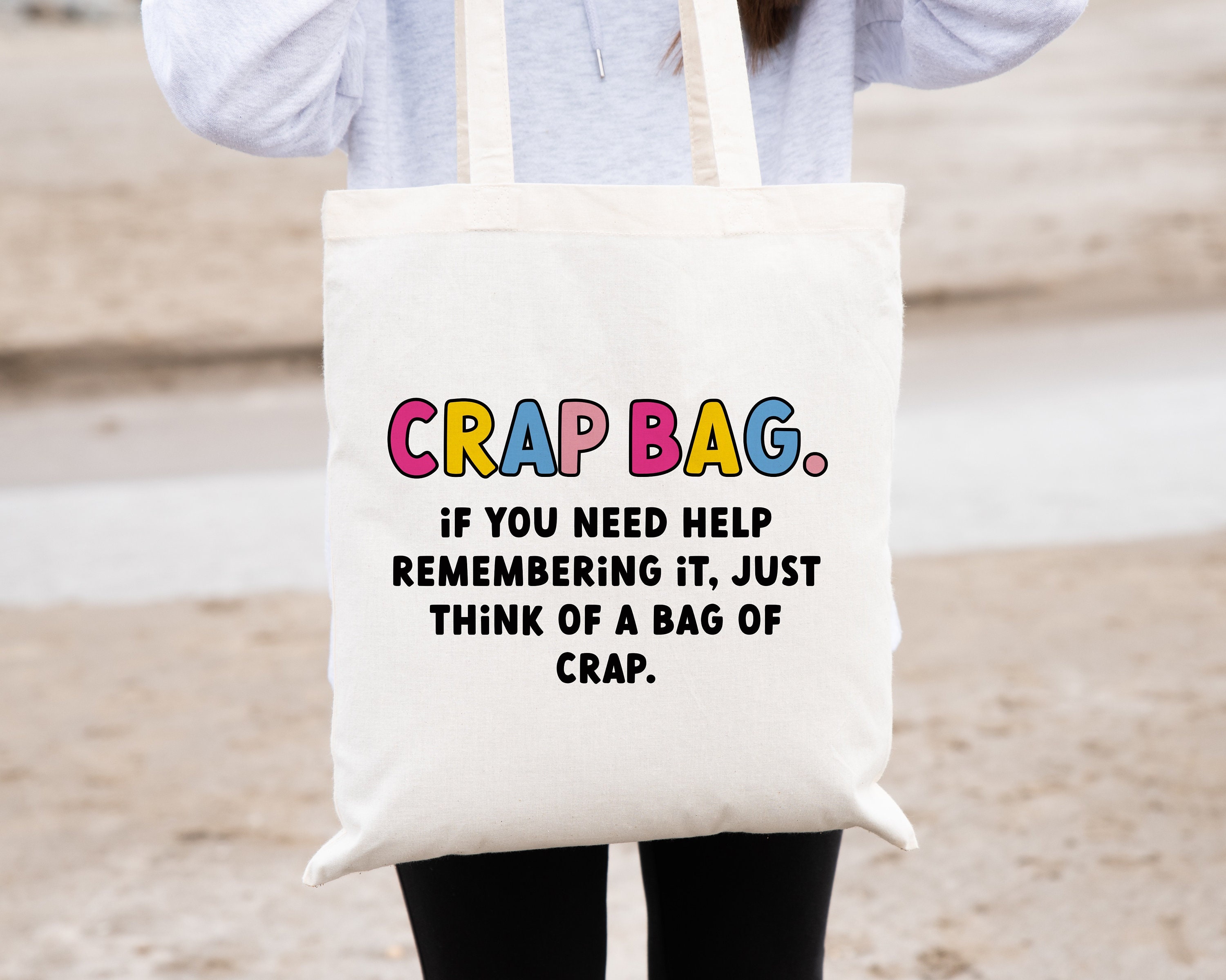 Colourful Tote Bag / Crap Bag / Friends TV Show Fan Quote / Etsy