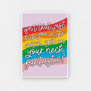 Friends TV-Serie Zitat Print: Regenbogen Pink Home Decor
