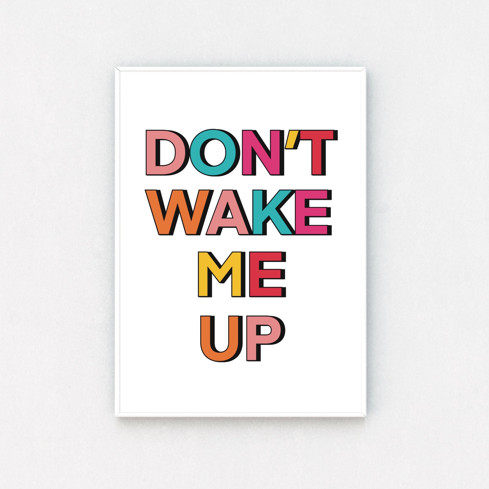 Don't Wake Me Up / Bedroom Wall Art Print / Teenagers Room Etsy
