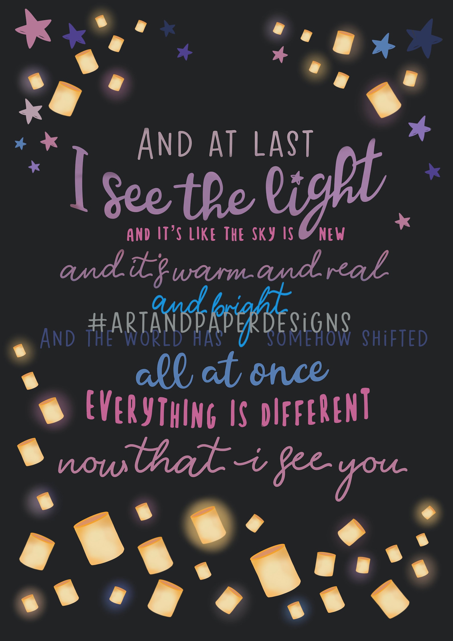 Disney Print / Tangled / I See The Light Song Lyrics / Quote Etsy Disney Print / Tangled / I See The Light Song Lyrics / Quote Etsy
