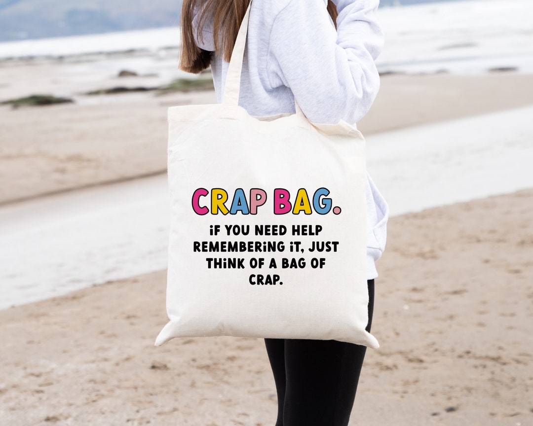 Colourful Tote Bag / Crap Bag / Friends TV Show Fan Quote / Funny Quotes / Shopping Accessories