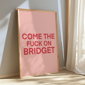 Bridget Jones Movie Quote Print: Sweary Rom Com Poster