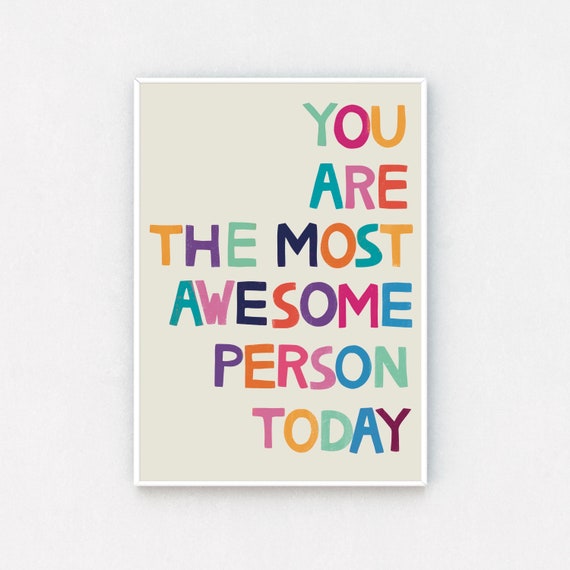 Motivational Quote Print: Colorful Nursery Wall Art