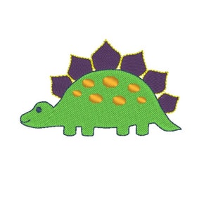 Dinosaur embroidery colorful stegosaurus  4 x 4 hoop INSTANT DOWNLOAD. 4sizes