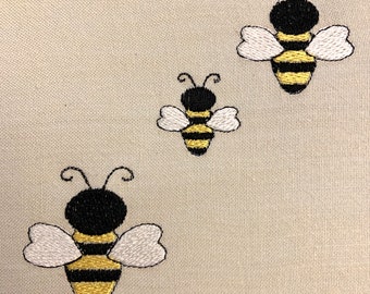 MINI BEE 3 sizes ,  4 x 4 hoop  Instant download file machine embroidery