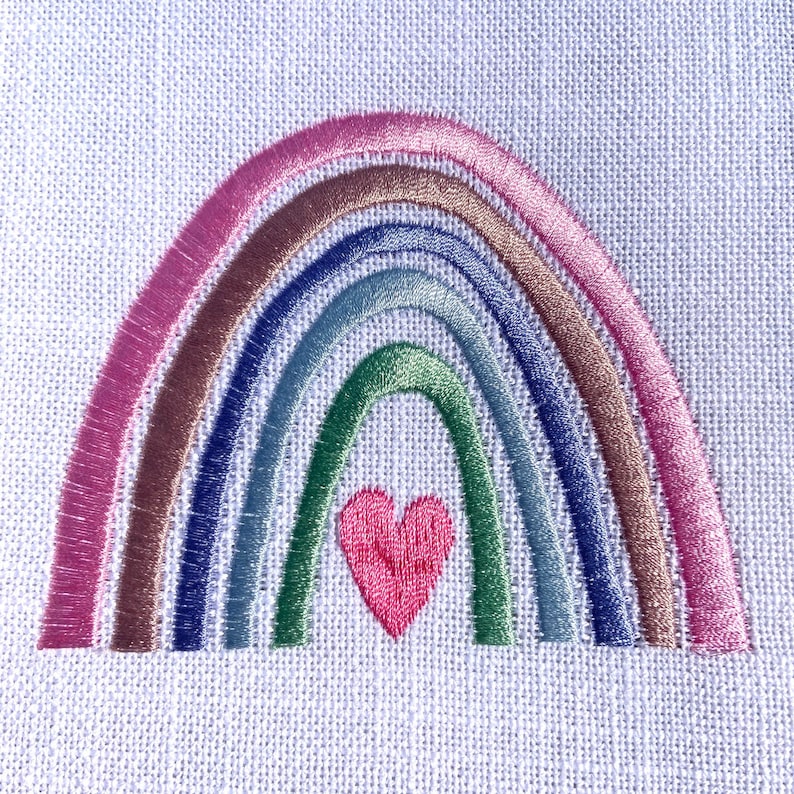 Boho heart rainbow machine embroidery file design 4x4 inch  etsy Boho heart rainbow machine embroidery file design 4x4 inch  etsy