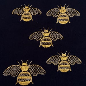 Bee Embroidery Design, Bee Machine Embroidery Design - Digital Download mini bee embroidery 3 sizes