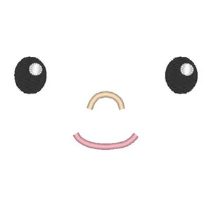 Doll face girl-boy Machine embroidery file INSTANT DOWNLOAD 4 x 4 hoop 3 sizes