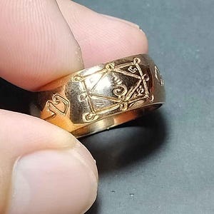 タイのお守りブロンズ リング、タリスマン リング、ルアン ポー クアイ、ルアン プー ムン、リッチ、プロテクト、フォーチュン、マネー、サイズ 9.5 米国、RA250501、送料無料