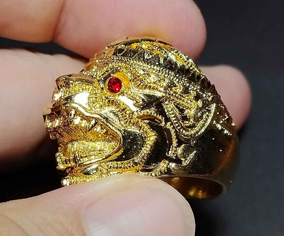タイのお守りリング、タイの芸術、美しいリング、「ラーマキエン