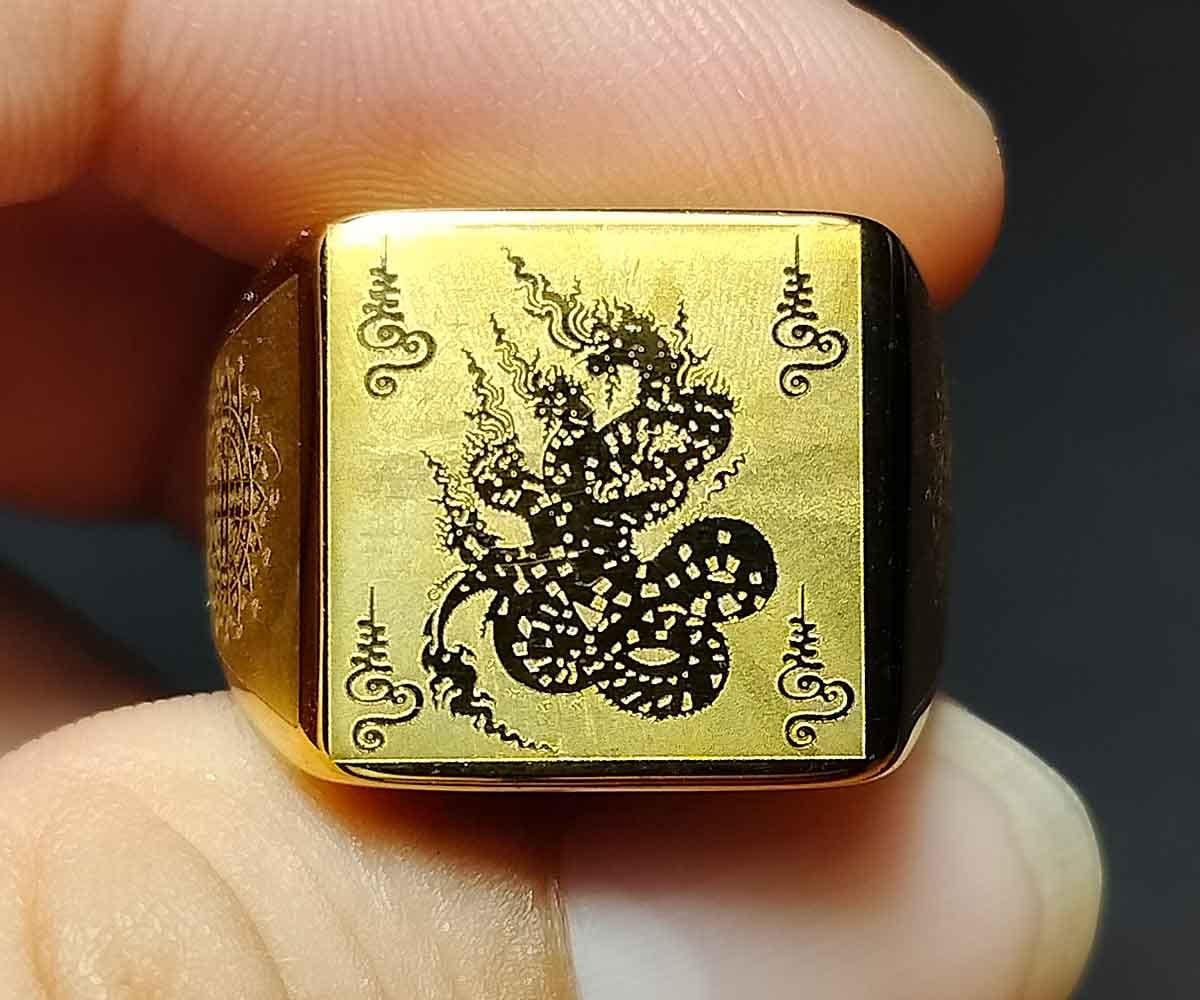 Thai Amulet Ring, Beautiful, Naga, Snake, Prayanak, Fortune, Inspires, Assets, Protection, Unisex Ring,RA240302,Amulet Antique,Free Shipping