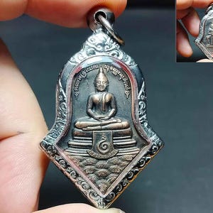 タイのお守りペンダント、美しい、チュラマニー、タオ ウェスワン、ブッダ ソトーン、保護、幸運、PD250327、お守りアンティーク、送料無料