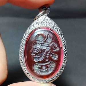Collectible, Beautiful Pendant, Sasanian, King Warrior, Agate, Carnelian, Red Stone, Oval Shape, PD250407, Amulet Antique, Free Shipping