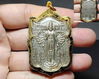 Thai Amulett Anhänger, schön, Talisman Yantra, Hindu, Ramayana Phra Narai oder Lord Vishnu Öffnen Sie die Welt Erfolg Charme, kostenloser Versand