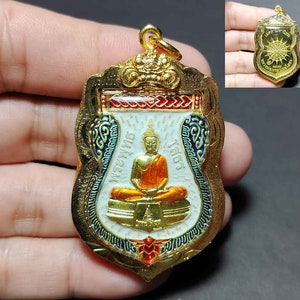 Thai Amulet Pendant, Beautiful, Luang Por Sothon, Successful Have Good, Fortune, Money, Healthy, PD231010, Amulet Antique, Free Shipping