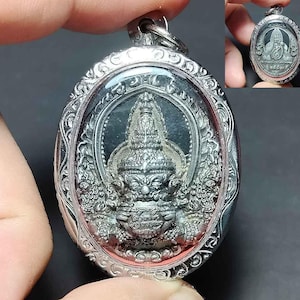 Thai Amulet Pendant, Giant, Rahu Om Jun Moon, Talisman, Protect, Good Luck, Rich Money, Success, PD250812, Amulet Antique, Free Shipping