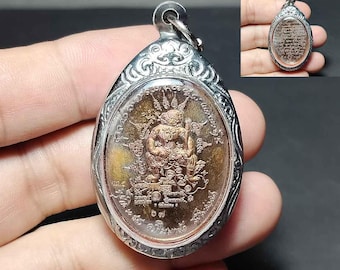 Thai Hanuman Amulet Pendant, Luang Pu Maha Sila, Good Luck & Protection