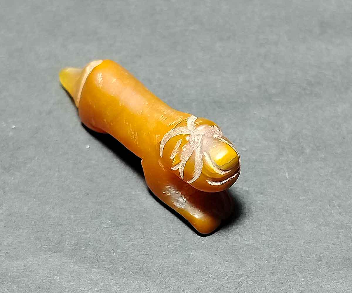 J5【used】パキスタン ラクダー 本掘り 華台 植物 工芸品 Collectible, Pyu Culture Style, Burmese, Miniature