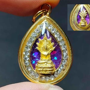 Mini wisiorek, tajski wisiorek amulet, sobota, posąg Buddy z okazji urodzin, wisiorek prezent, powodzenia, ochrona, bogactwo, darmowa wysyłka