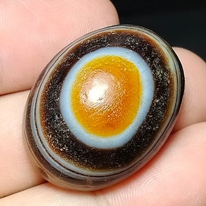 Collectible, Unique Rare, Beautiful Bead, Old Bead, Yemeni Aqeeq Stone, Sulemani, Suleimani, Eye Bead Stone, Amulet Antique, Free Shipping