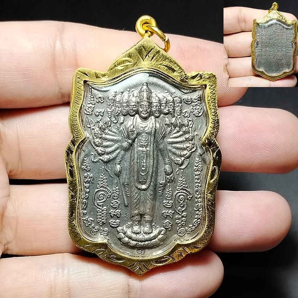 Pendentif amulette thaïlandaise, Talisman Yantra, Ramayana hindou Phra Narai ou Lord Vishnu Open The World Success Charm, Amulette Antique, Livraison gratuite