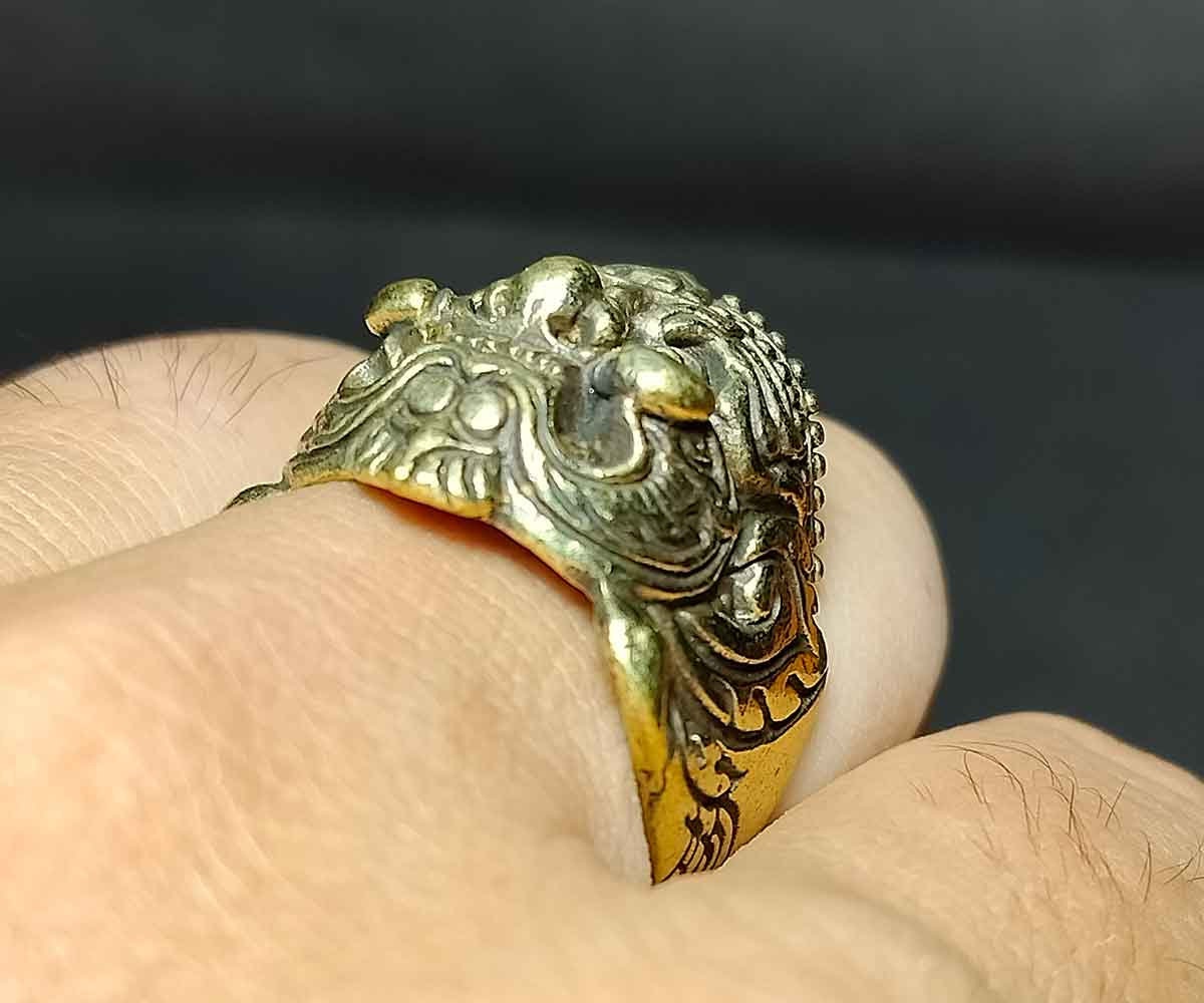 Thai Amulet Ring, Beautiful, Thao Wessuwan, Giant Demons