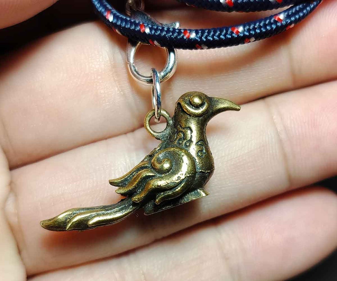 Talisman Rope Thai Amulet Pendant, Salika Bird, Rope Necklace, Vintage Talisman - Etsy
