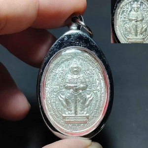 Tajski wisiorek amulet, Thao Wessuwan, Bóg bogactwa, talizman, szczęście, bogate pieniądze, ochrona mocy, PD240619, antyczny amulet, darmowa wysyłka