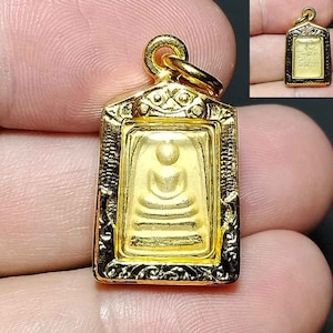 Mini Pendant, Thai Amulet, Phra Somdej, Talisman, Gift For Children, Protection, Good Luck, Fortune, Free Shipping, Free Rope Necklace