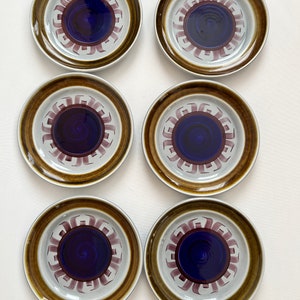 Rorstrand Iduna plates 6x mid century modern retro MCM